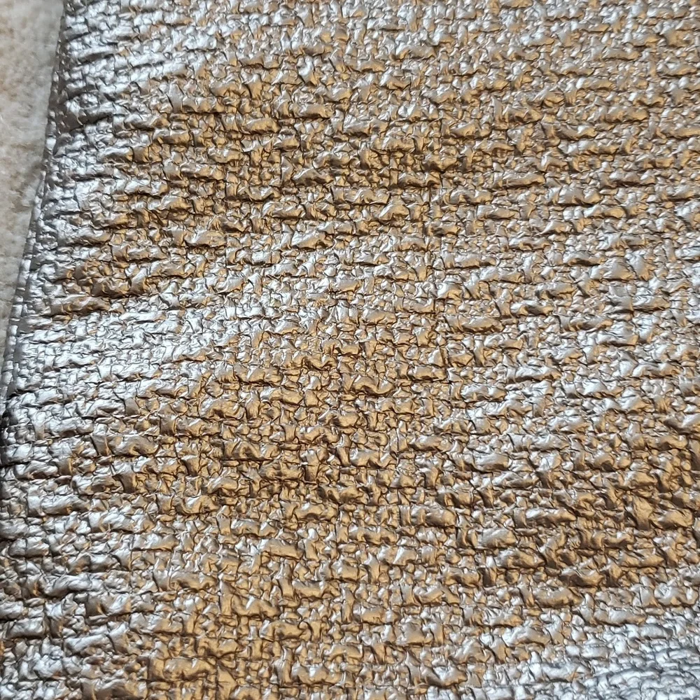 NWT Silver Textured Makeup Case